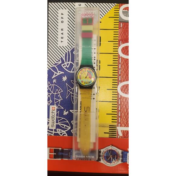 Vintage Swatch watch WORLD RECORD GB721 NON WORKIKG DISPLAY DUMMY - Picture 9 of 9